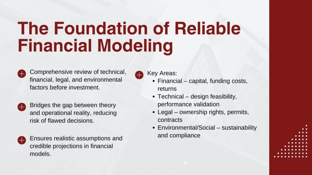 What is Due Diligence in Project Finance Modeling