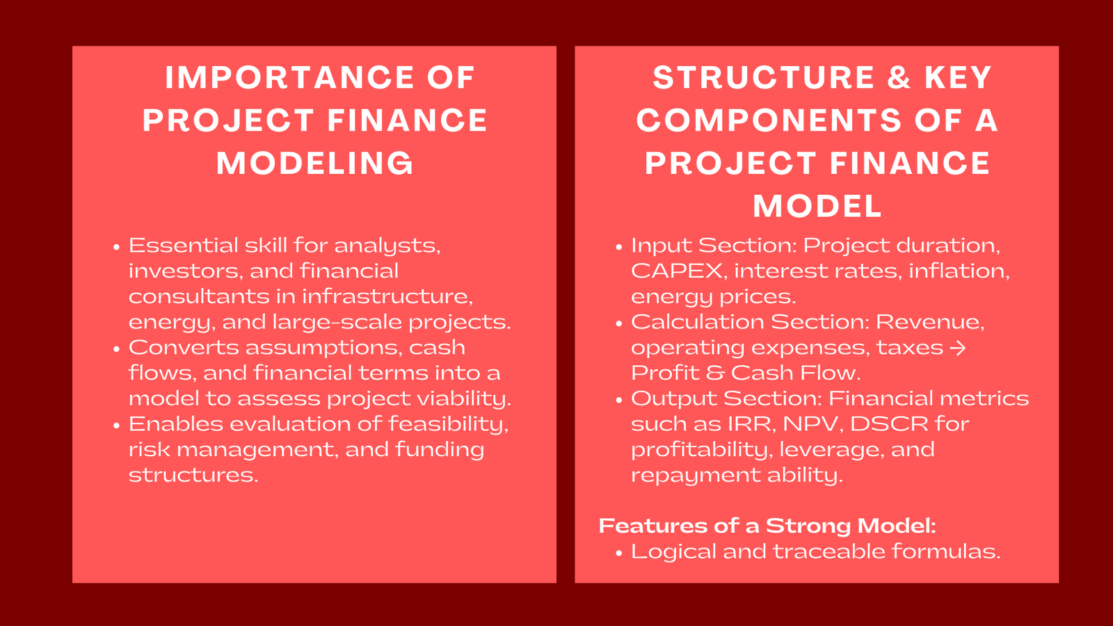 Introduction to Project Finance Modeling A Beginners Guide for Participants