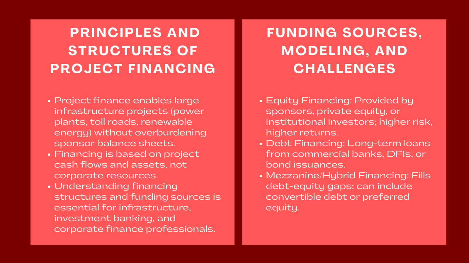 Understanding Project Financing Structures and Funding Sources